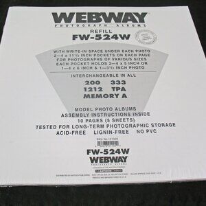 One WEBWAY 12x12 Scrapbook Album Refill Pack #FW-524W